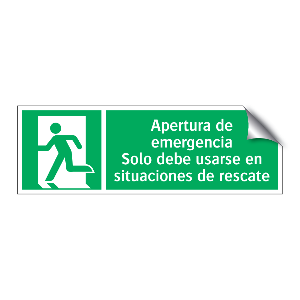 Apertura de emergencia Solo debe usarse en situaciones de rescate