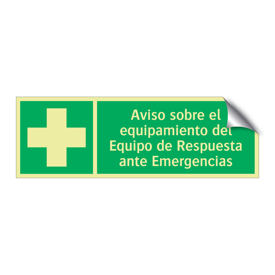 Aviso sobre el equipamiento del Equipo de Respuesta ante Emergencias