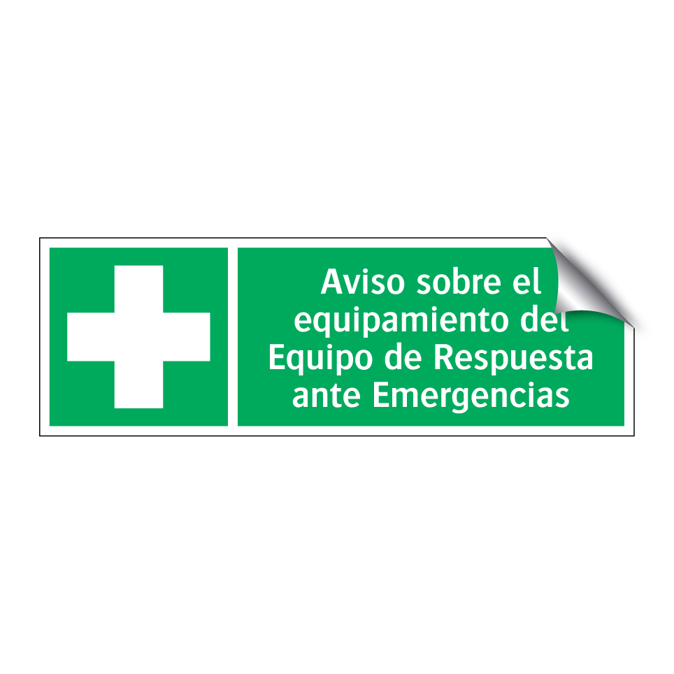 Aviso sobre el equipamiento del Equipo de Respuesta ante Emergencias