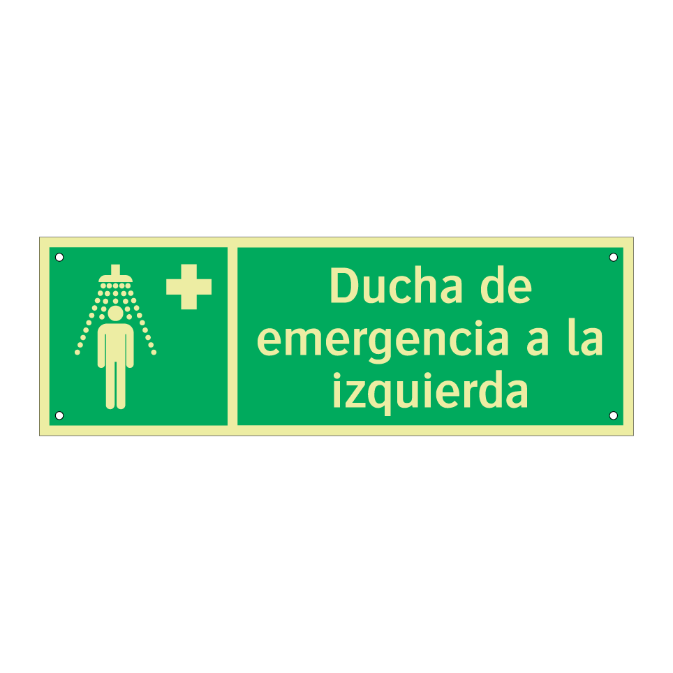 Ducha de emergencia a la izquierda