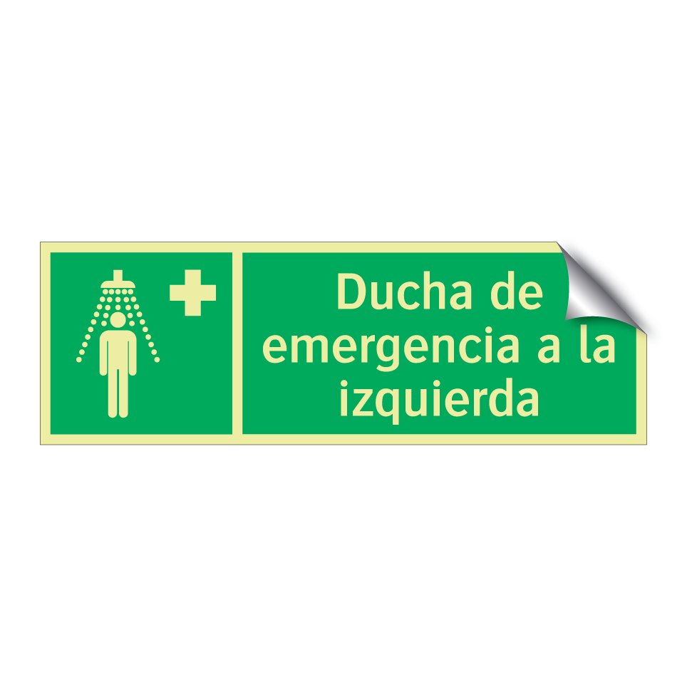 Ducha de emergencia a la izquierda