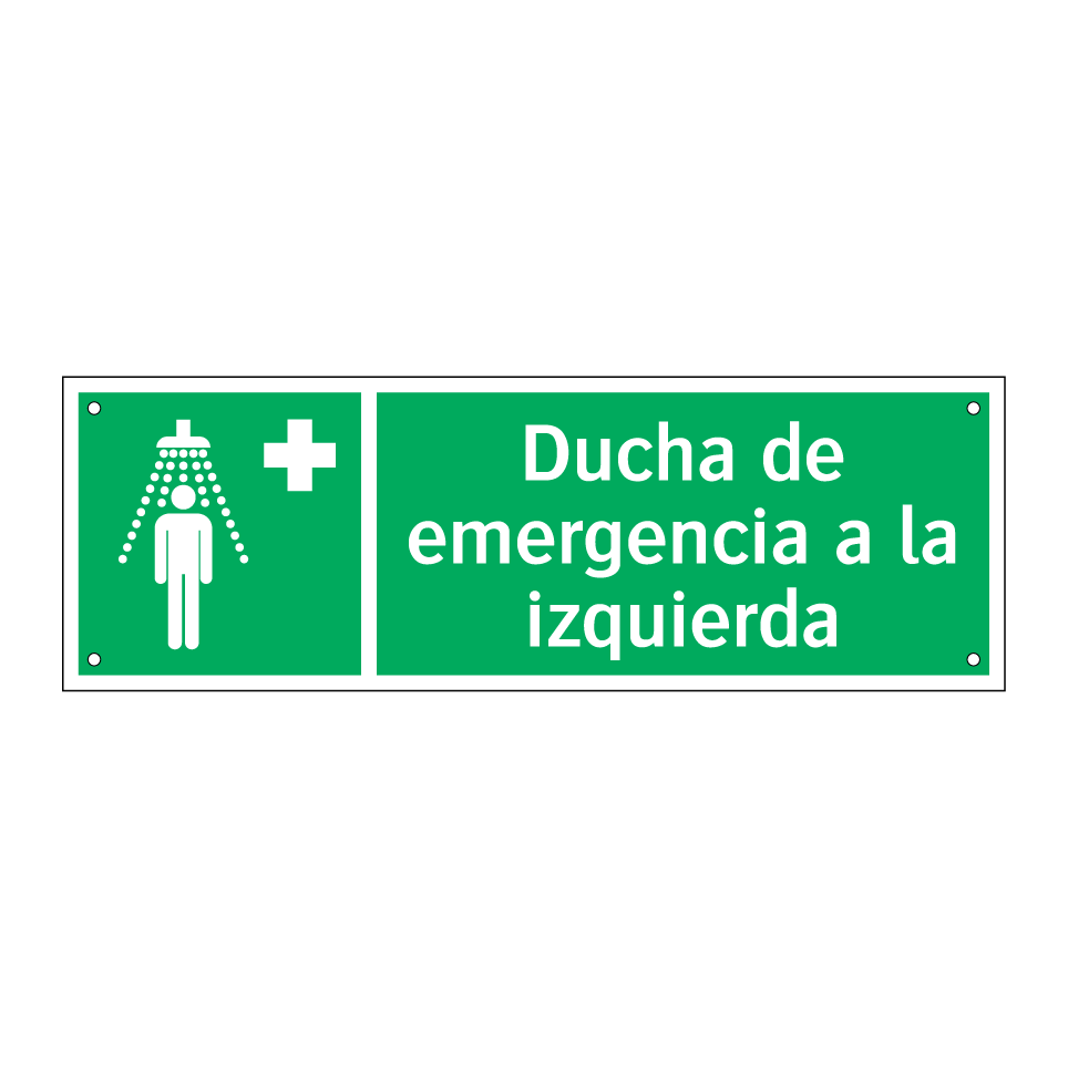 Ducha de emergencia a la izquierda