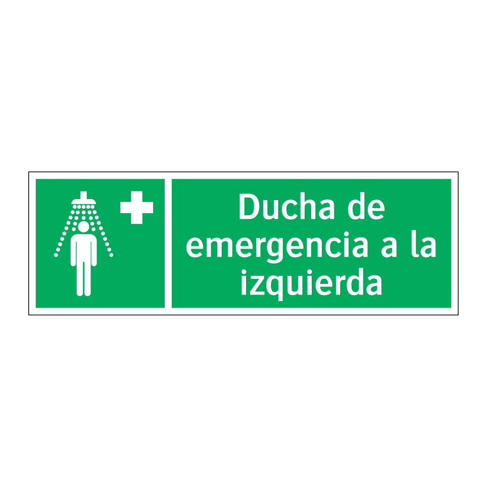 Ducha de emergencia a la izquierda