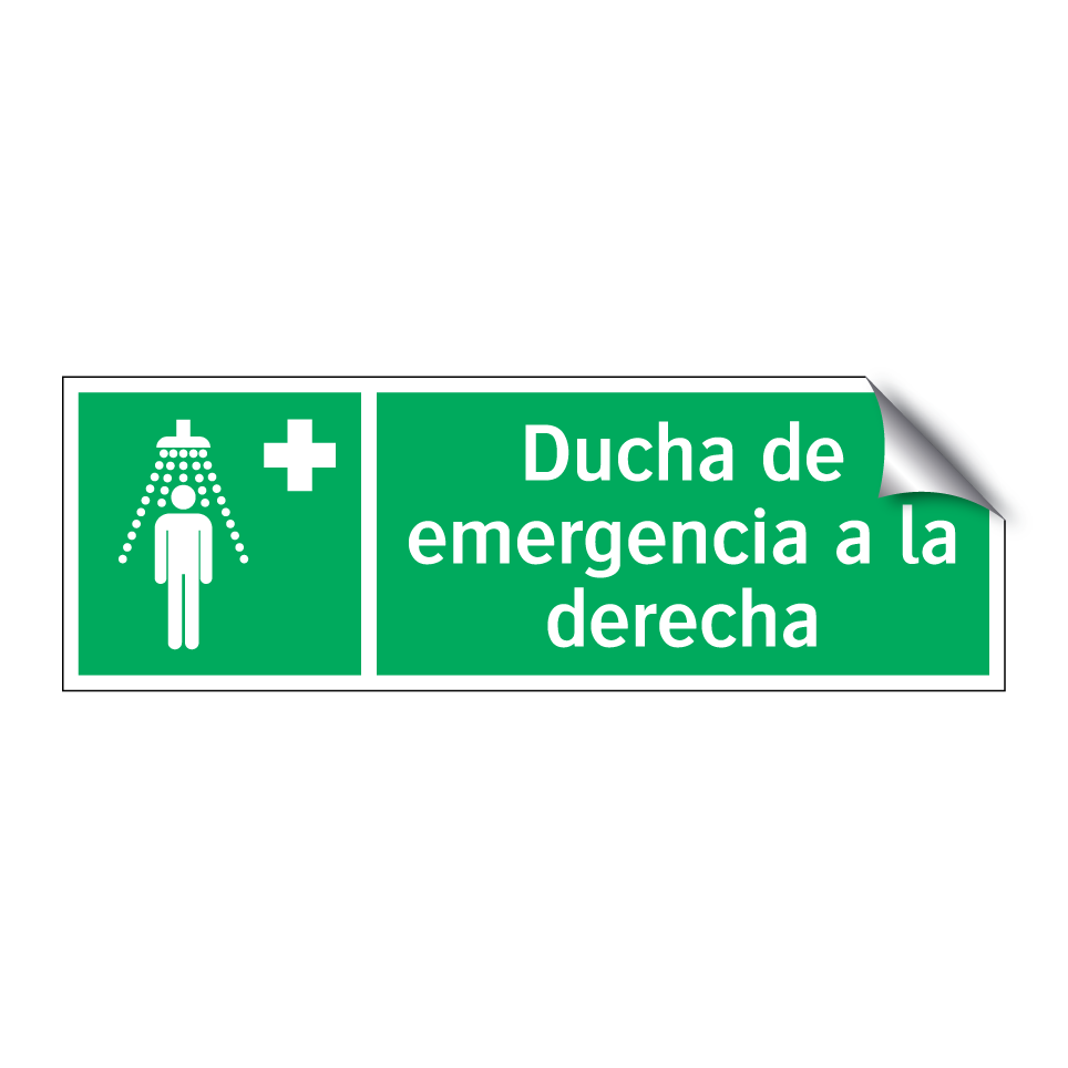 Ducha de emergencia a la derecha