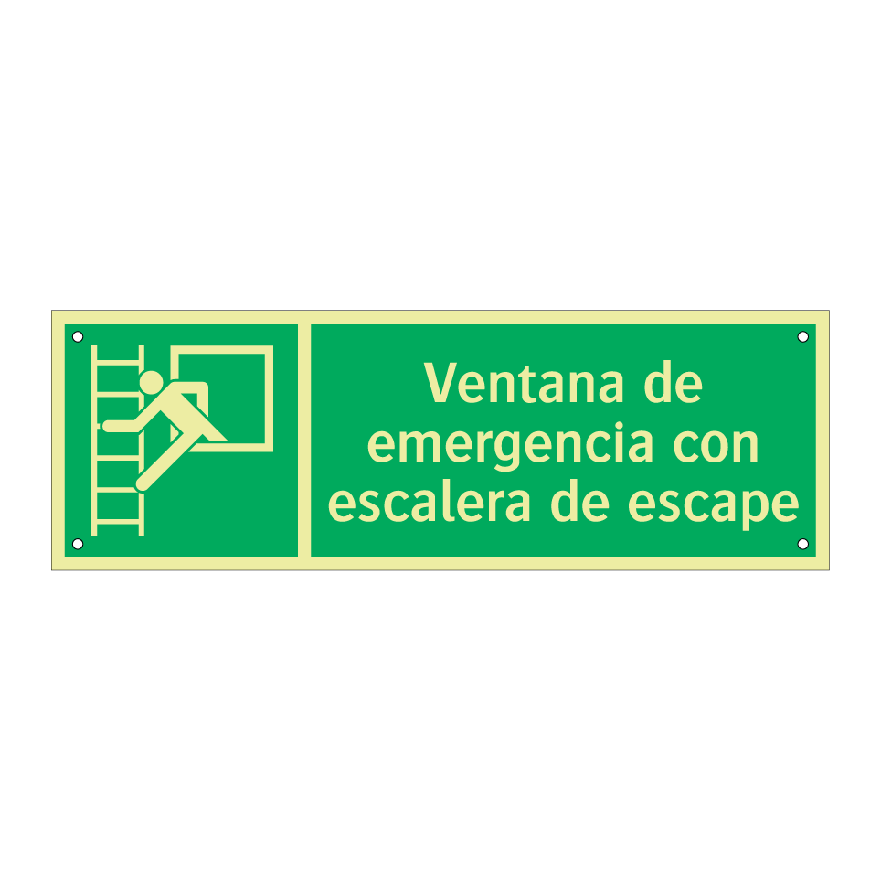 Ventana de emergencia con escalera de escape
