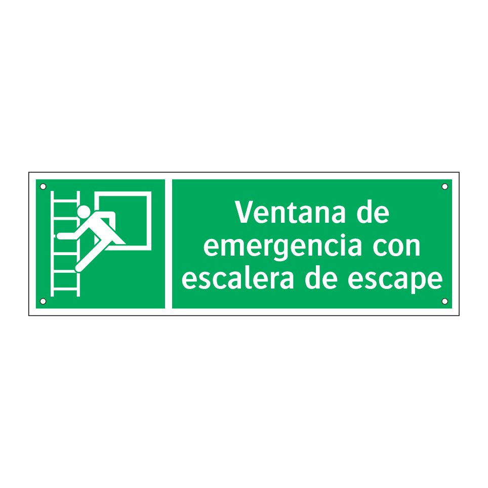 Ventana de emergencia con escalera de escape