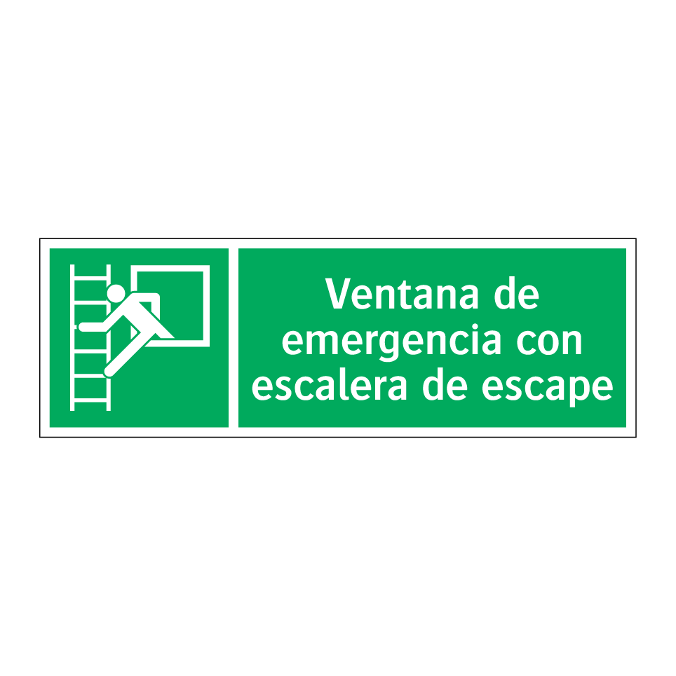 Ventana de emergencia con escalera de escape