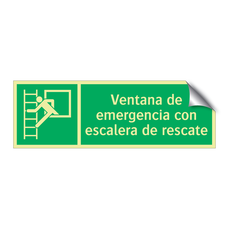 Ventana de emergencia con escalera de rescate