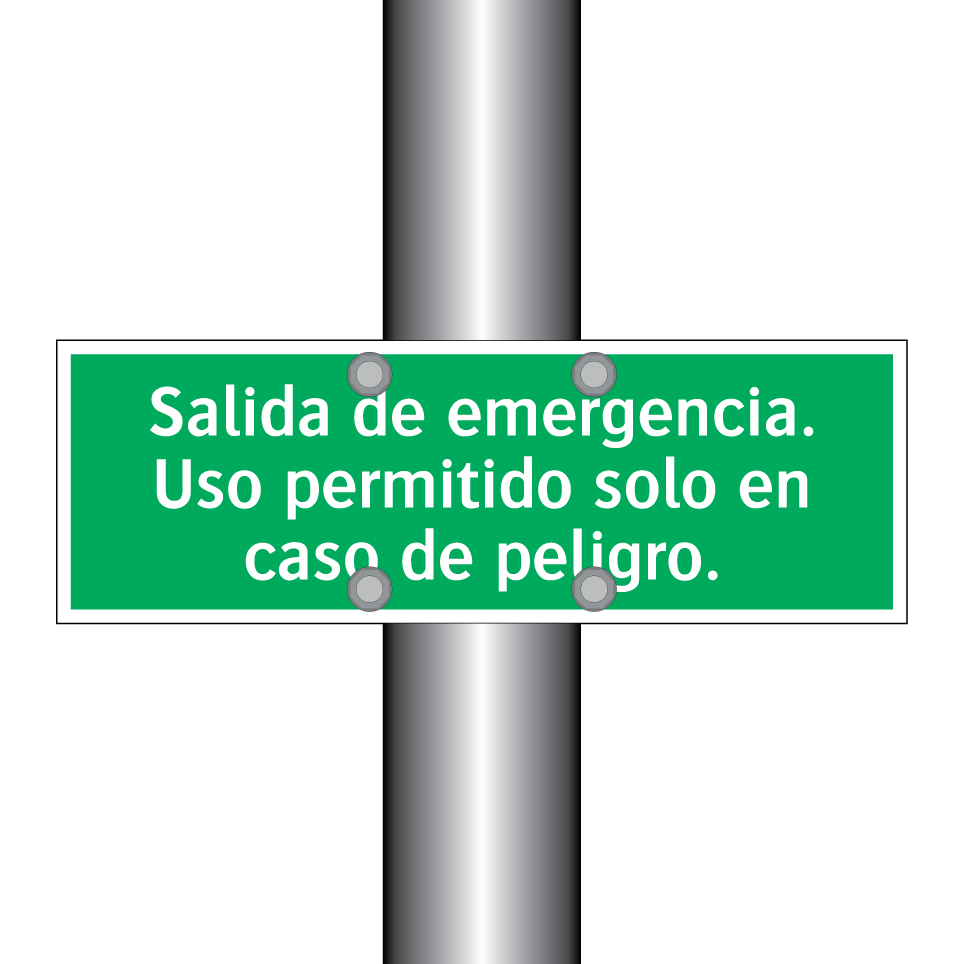 Salida de emergencia. Uso permitido solo en caso de peligro.