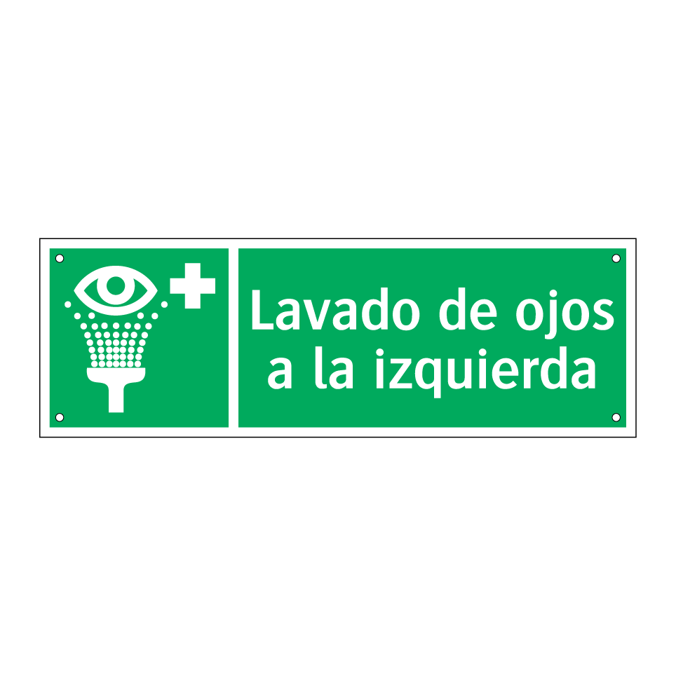 Lavado de ojos a la izquierda