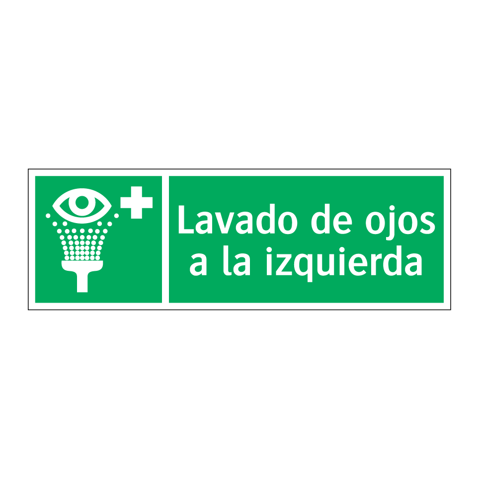 Lavado de ojos a la izquierda