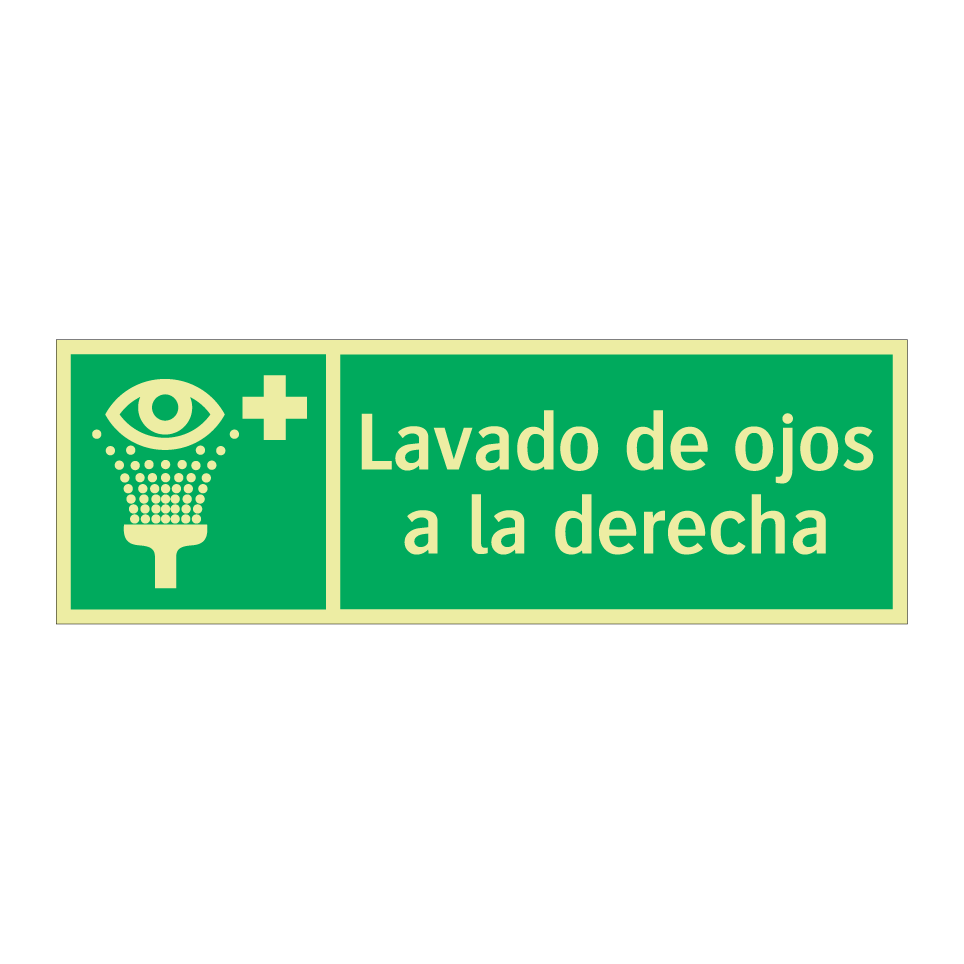 Lavado de ojos a la derecha