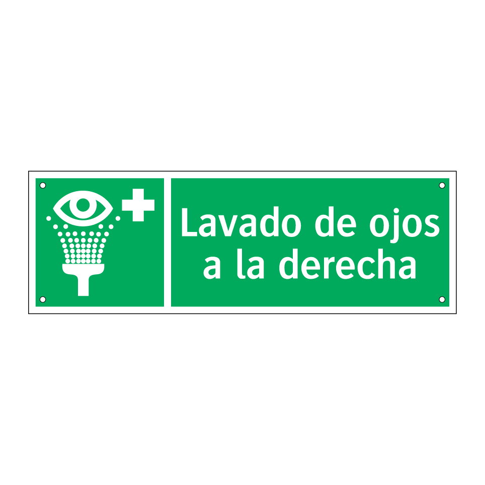 Lavado de ojos a la derecha