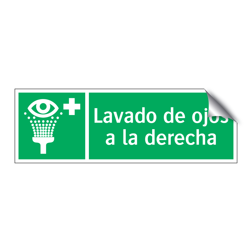 Lavado de ojos a la derecha