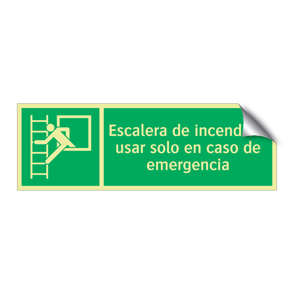 Escalera de incendios: usar solo en caso de emergencia