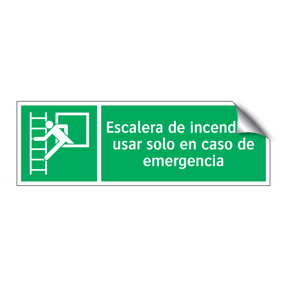 Escalera de incendios: usar solo en caso de emergencia