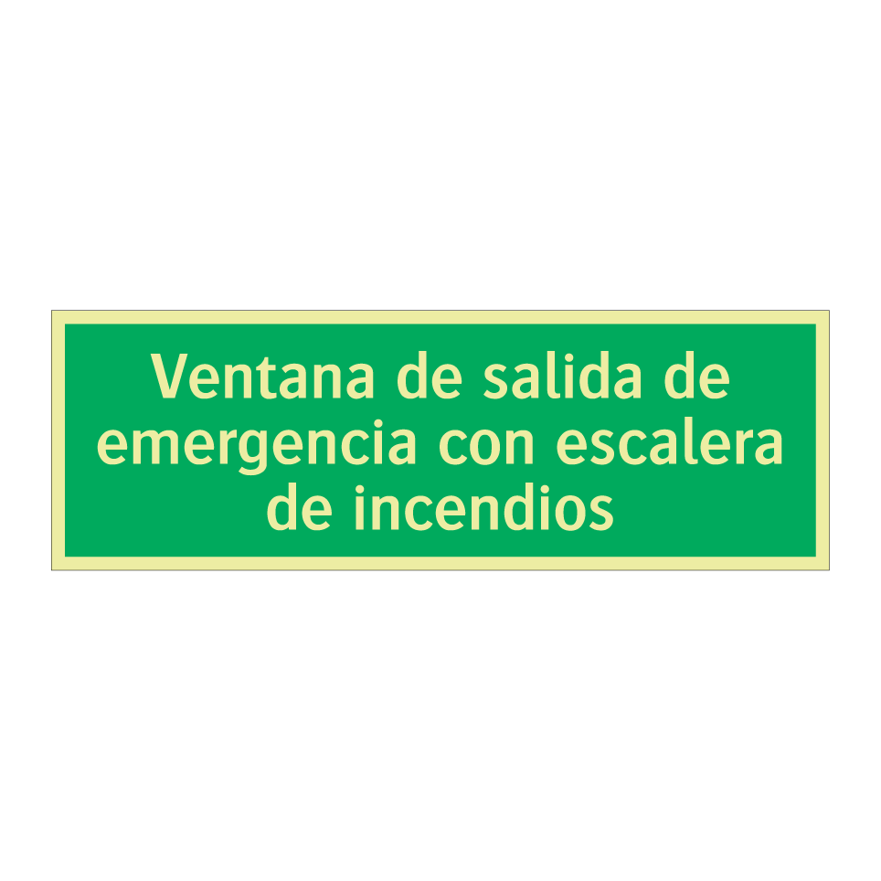 Ventana de salida de emergencia con escalera de incendios