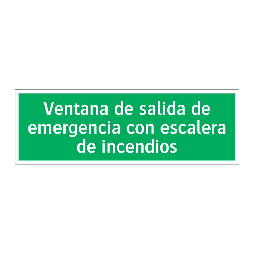 Ventana de salida de emergencia con escalera de incendios