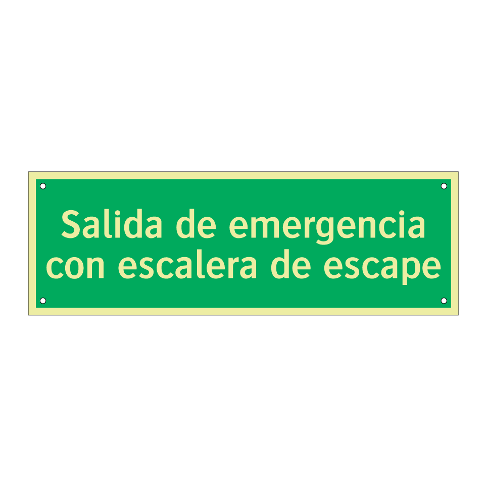 Salida de emergencia con escalera de escape
