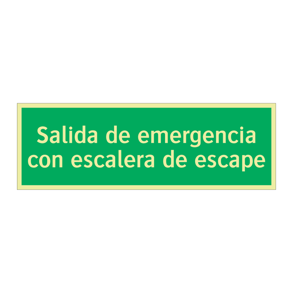 Salida de emergencia con escalera de escape