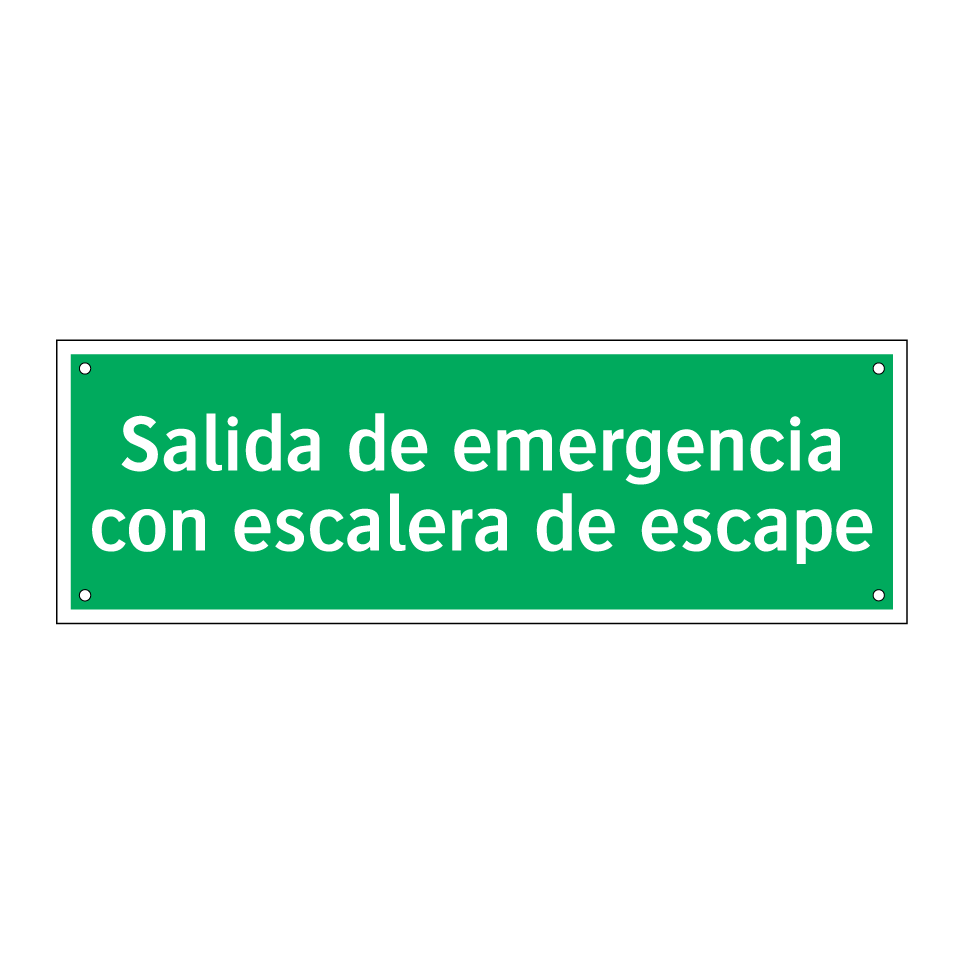 Salida de emergencia con escalera de escape