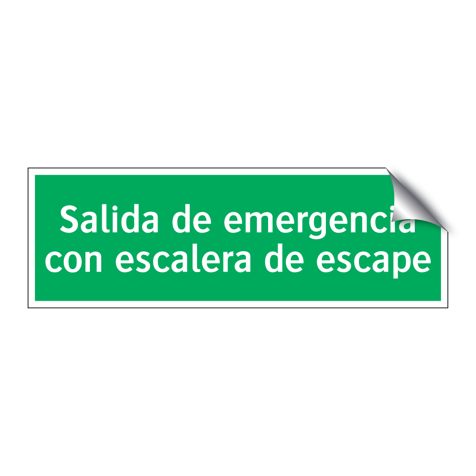 Salida de emergencia con escalera de escape