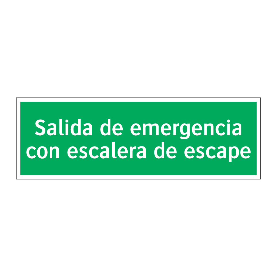Salida de emergencia con escalera de escape