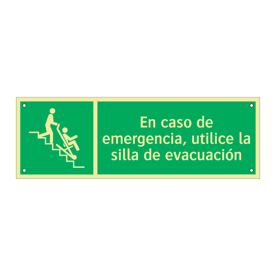 En caso de emergencia, utilice la silla de evacuación