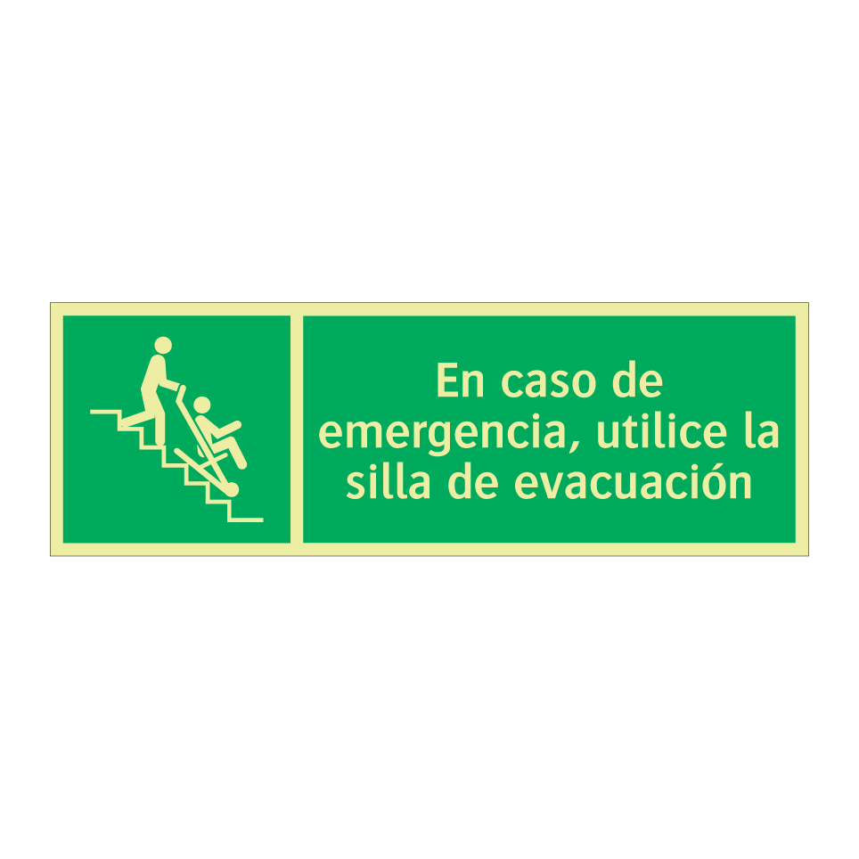 En caso de emergencia, utilice la silla de evacuación