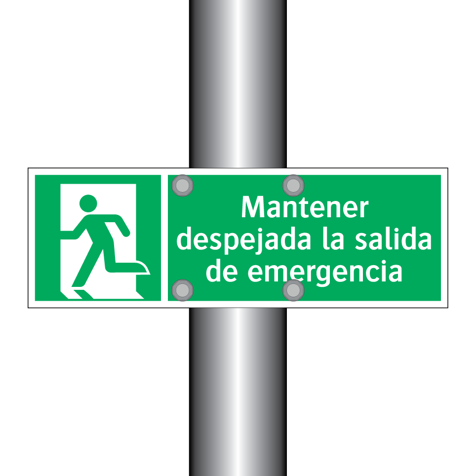 Mantener despejada la salida de emergencia