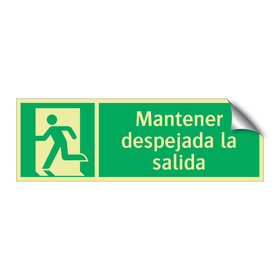 Mantener despejada la salida