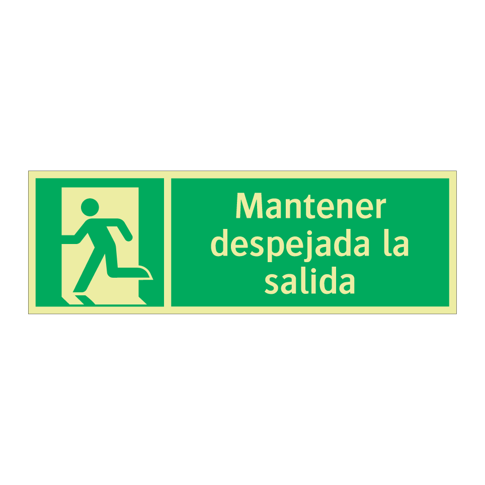 Mantener despejada la salida