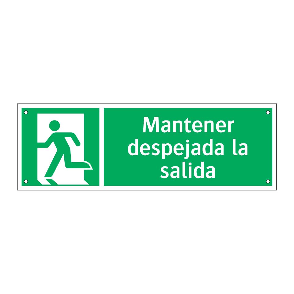 Mantener despejada la salida