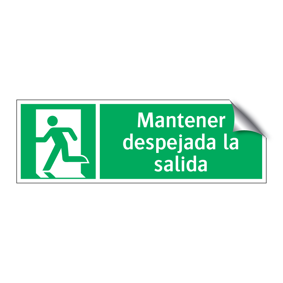 Mantener despejada la salida