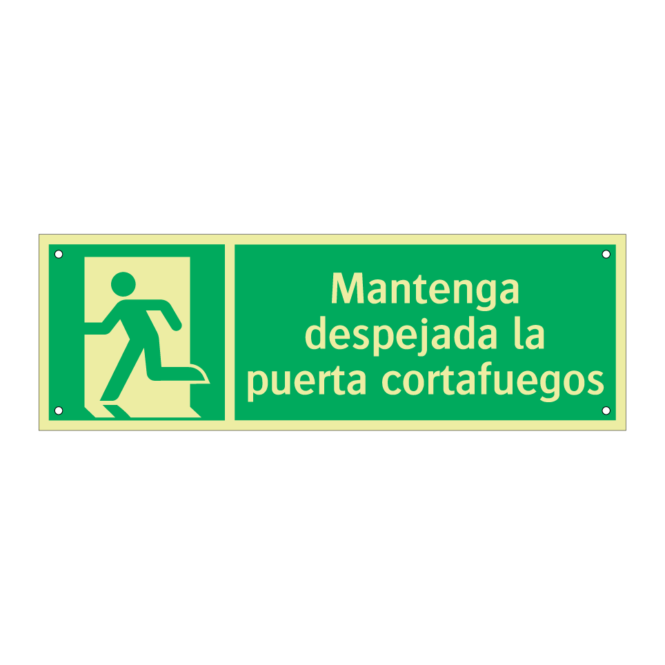 Mantenga despejada la puerta cortafuegos