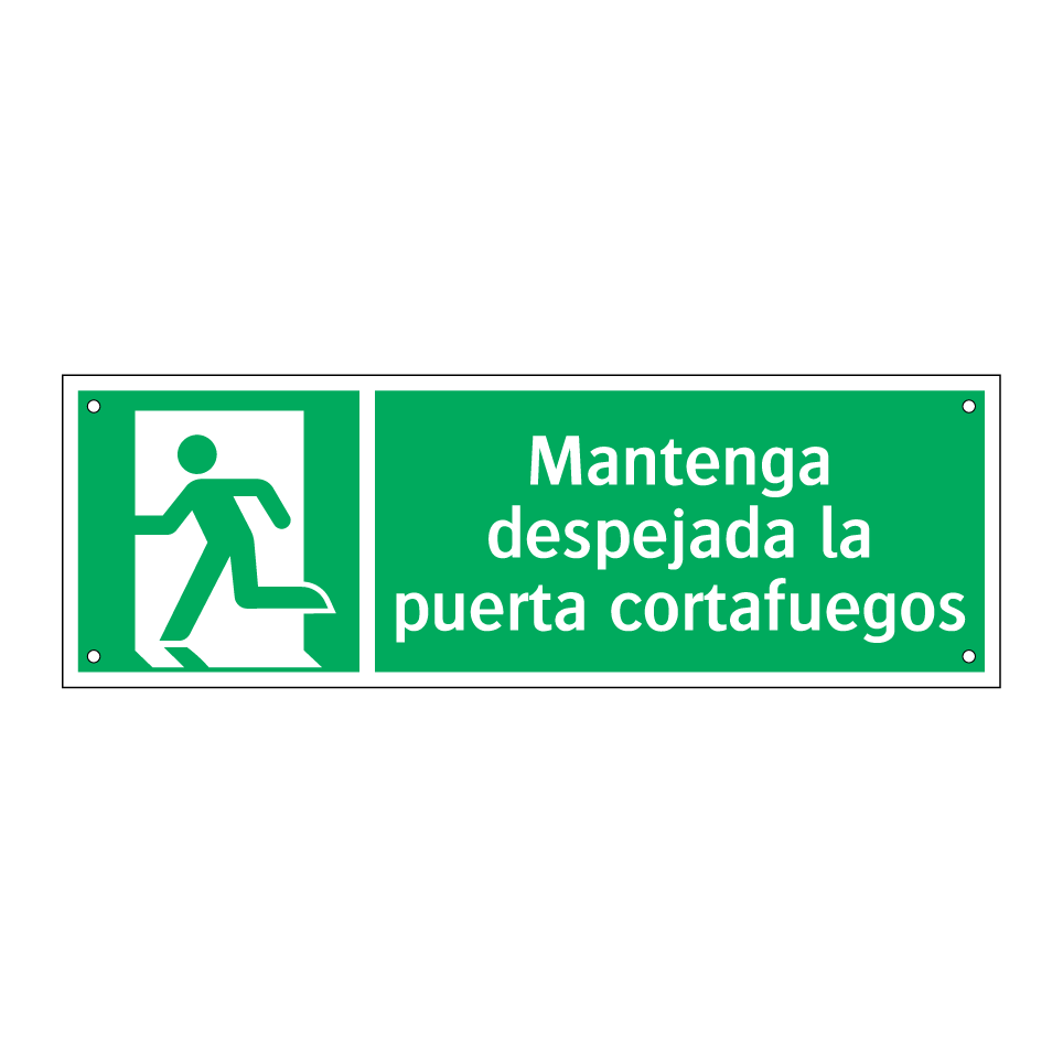Mantenga despejada la puerta cortafuegos