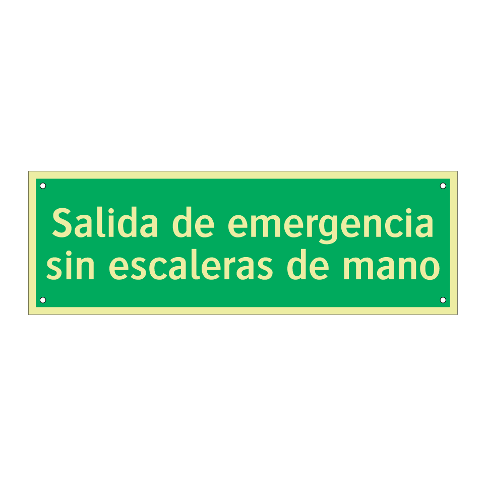Salida de emergencia sin escaleras de mano