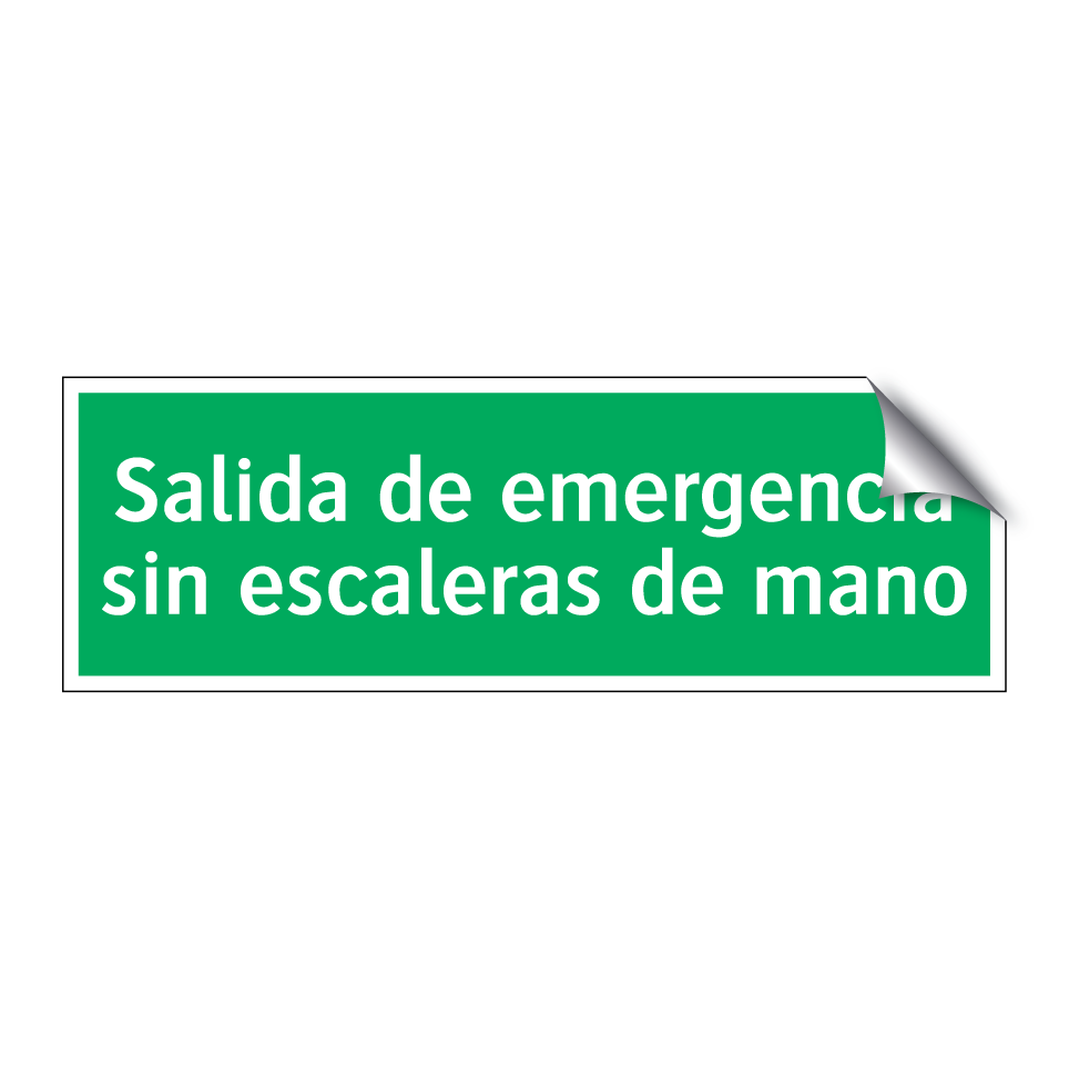Salida de emergencia sin escaleras de mano