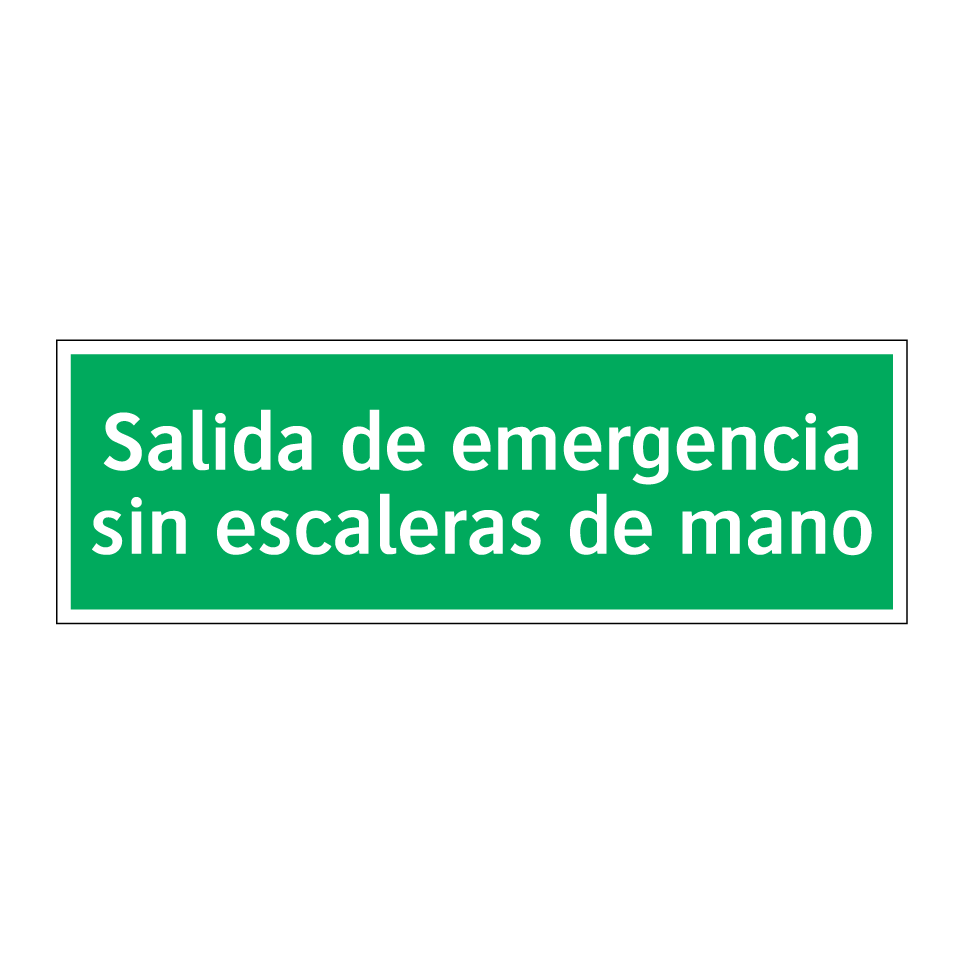 Salida de emergencia sin escaleras de mano