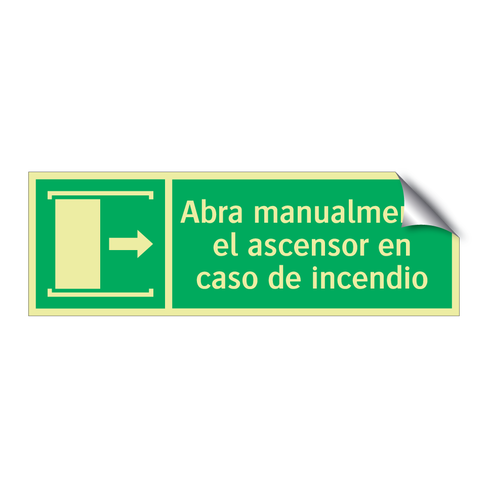 Abra manualmente el ascensor en caso de incendio