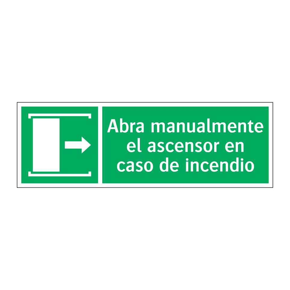 Abra manualmente el ascensor en caso de incendio