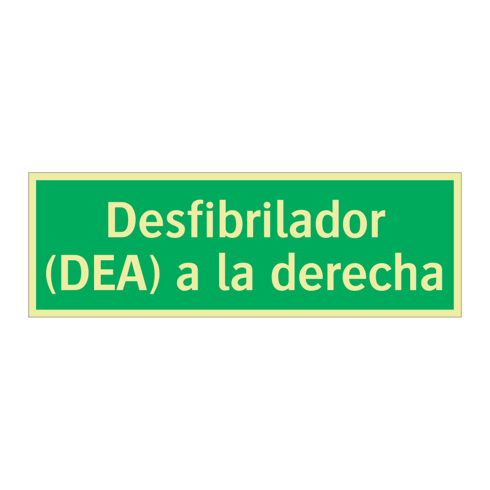 Desfibrilador (DEA) a la derecha