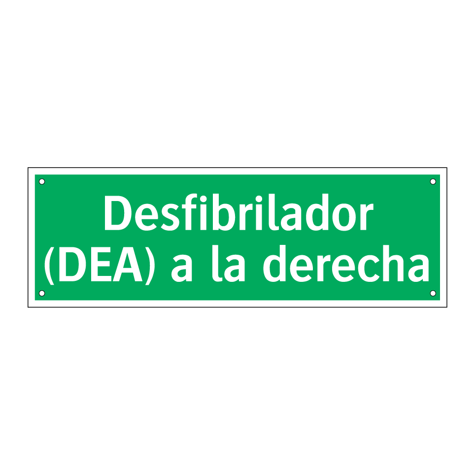 Desfibrilador (DEA) a la derecha
