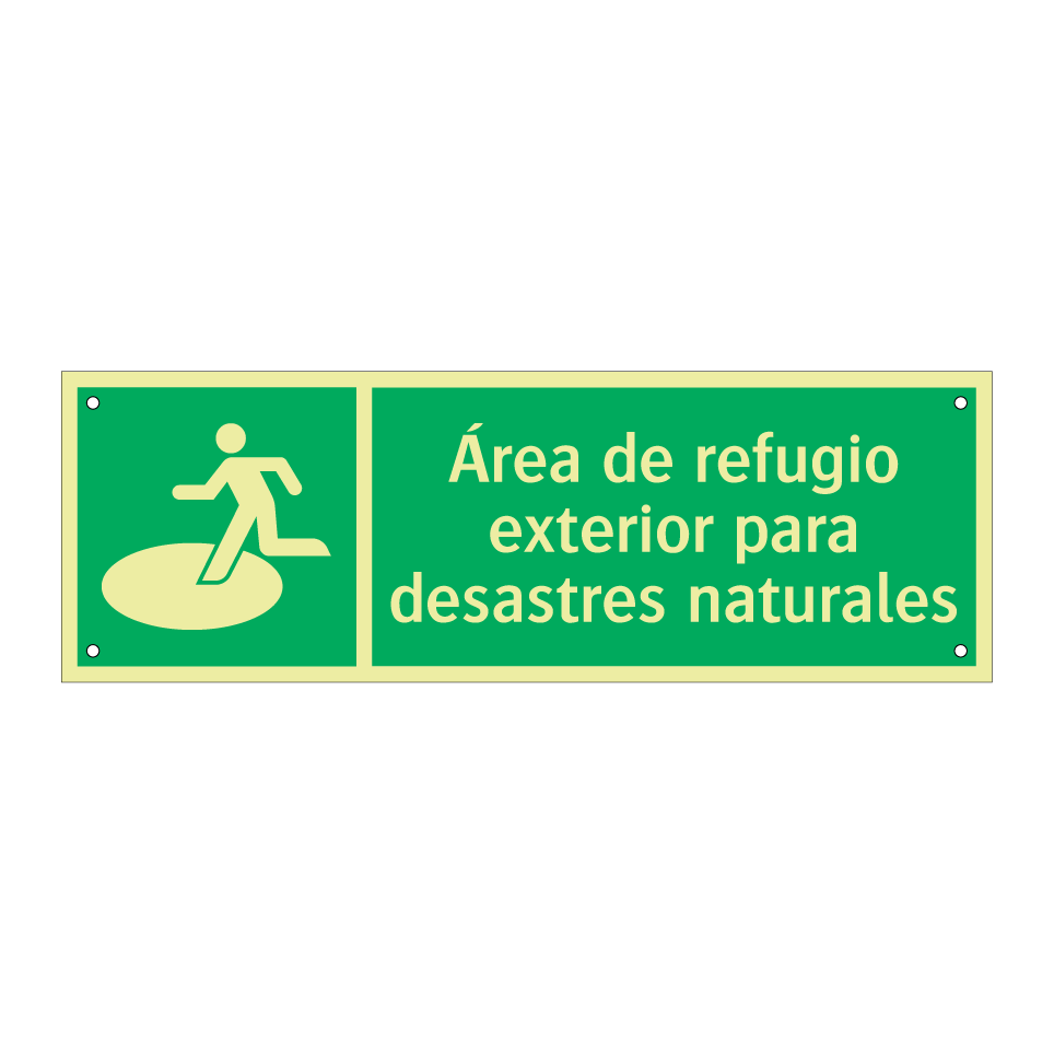 Área de refugio exterior para desastres naturales