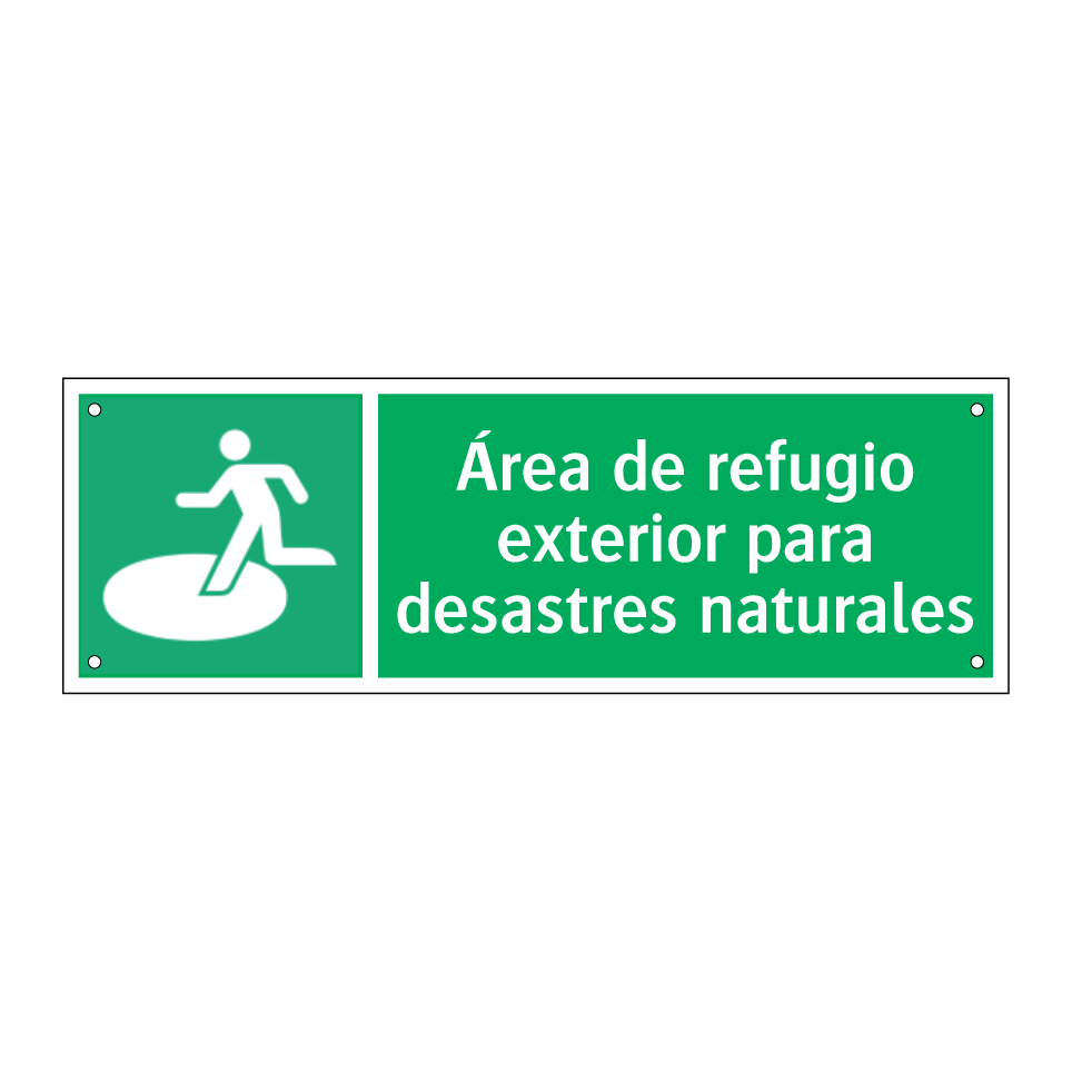 Área de refugio exterior para desastres naturales