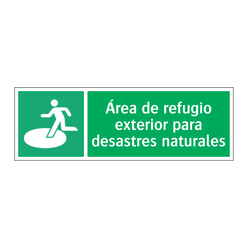 Área de refugio exterior para desastres naturales