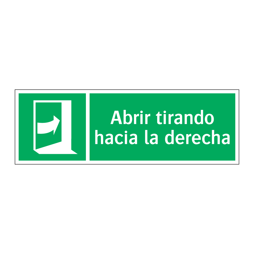 Abrir tirando hacia la derecha