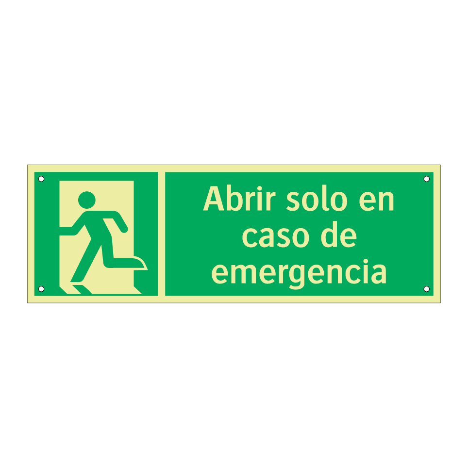 Abrir solo en caso de emergencia