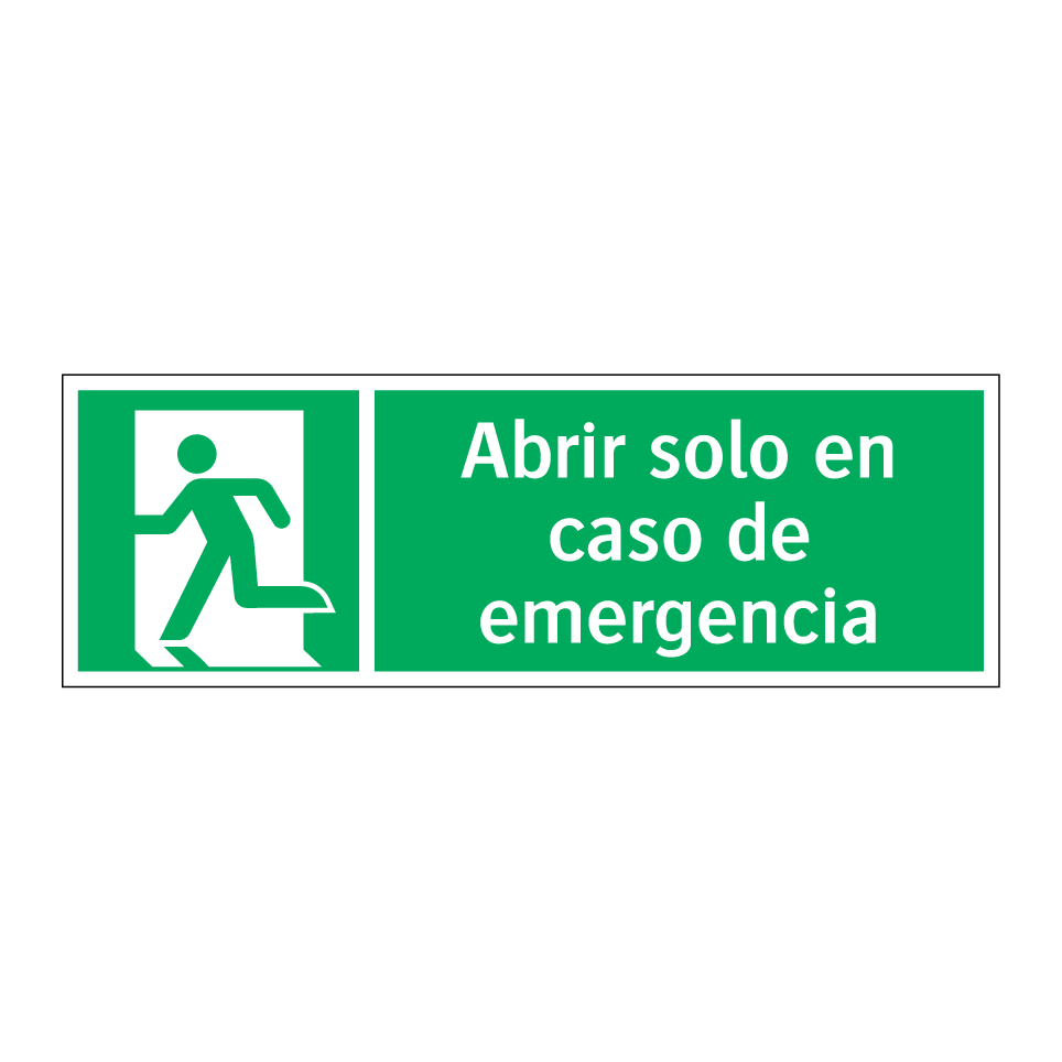 Abrir solo en caso de emergencia