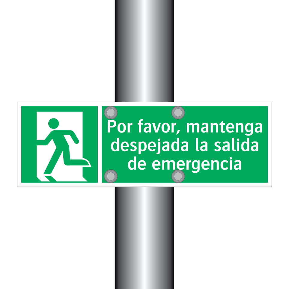 Por favor, mantenga despejada la salida de emergencia